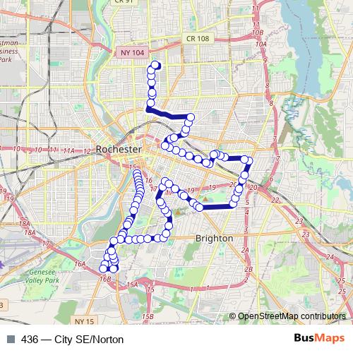 436 bus Line Map