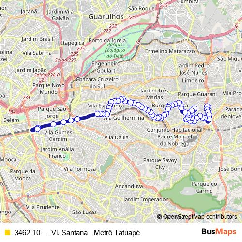 3462-10 bus Line Map