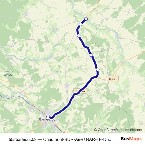 55sbarleduc03 bus Line Map