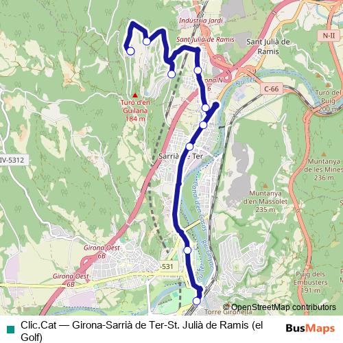 Clic.Cat bus Line Map