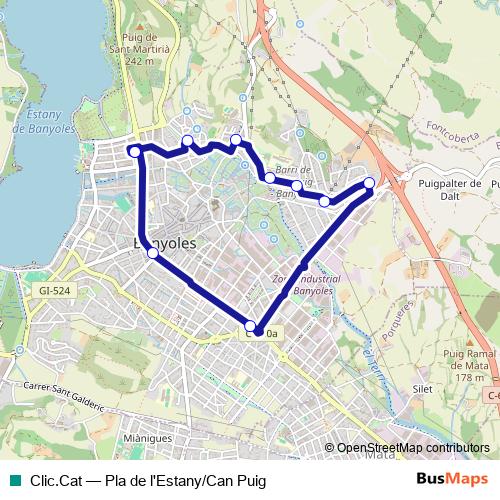 Clic.Cat bus Line Map