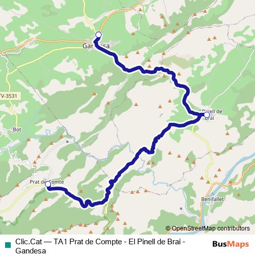 Clic.Cat bus Line Map