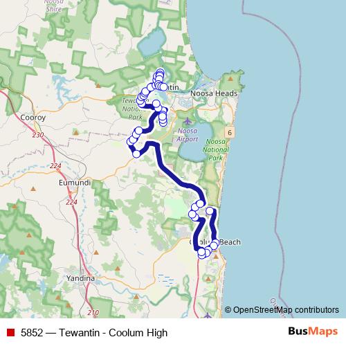 5852 bus Line Map