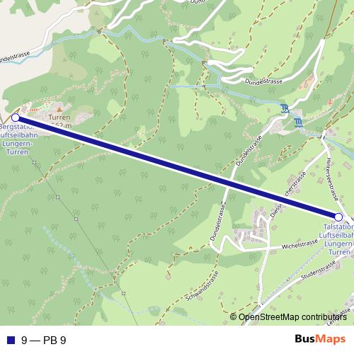 9 cable-car Line Map