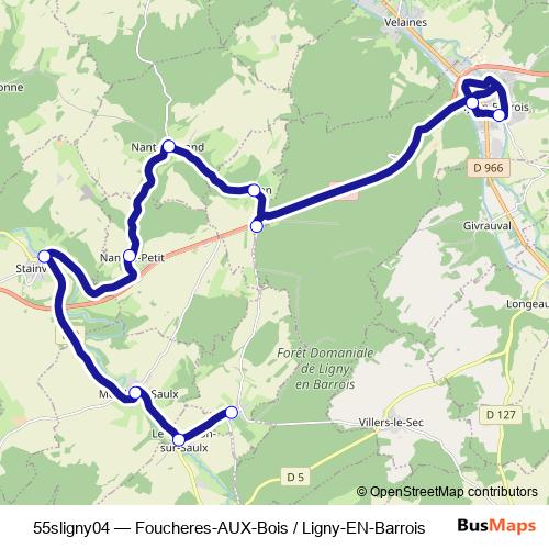 55sligny04 bus Line Map