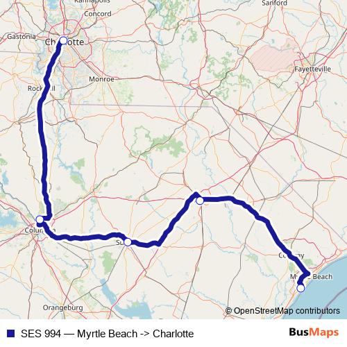 SES 994 bus Line Map