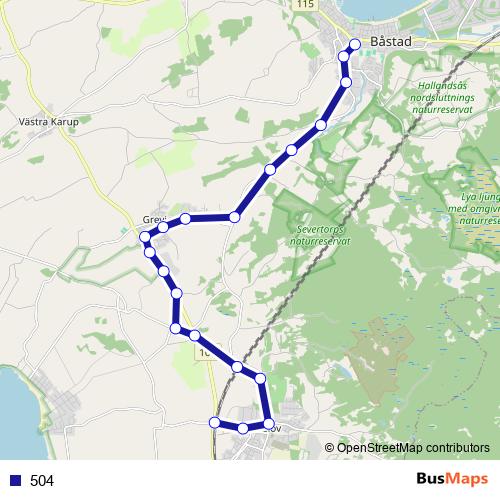 504 bus Line Map