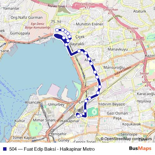 504 bus Line Map