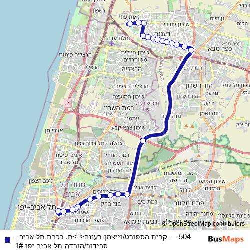 504 bus Line Map