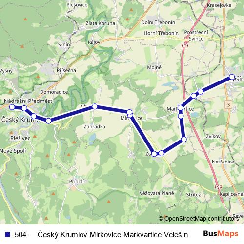 504 bus Line Map