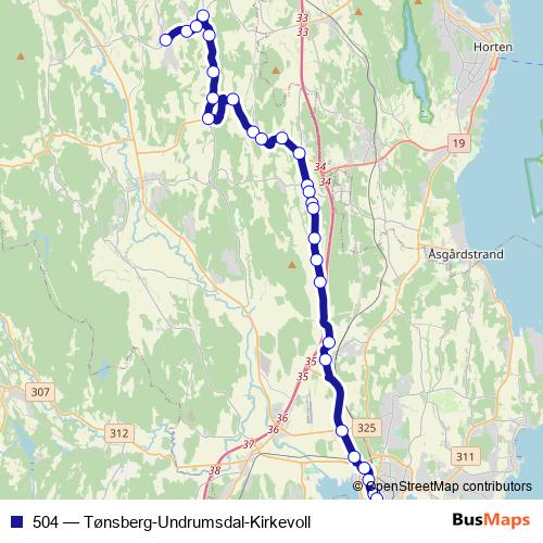 504 bus Line Map