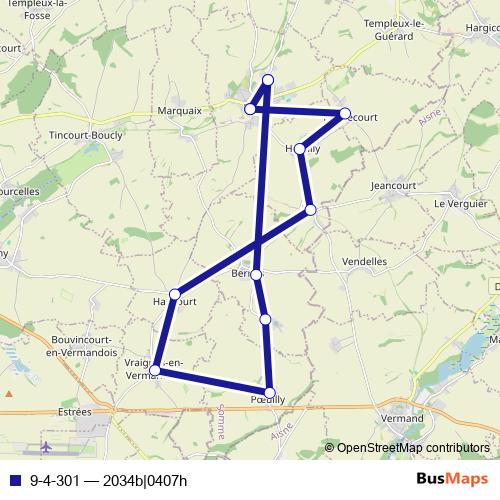 9-4-301 bus Line Map