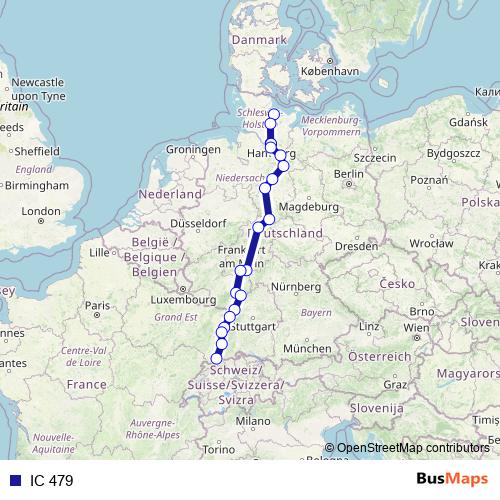 IC 479 rail Line Map