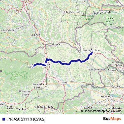 PR A20 2111 3 (62382) bus Line Map