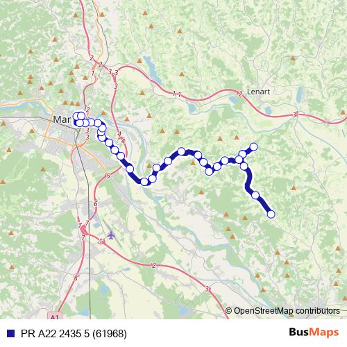 PR A22 2435 5 (61968) bus Line Map