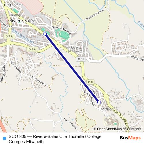 SCO 805 bus Line Map