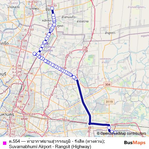 ต.554 bus Line Map