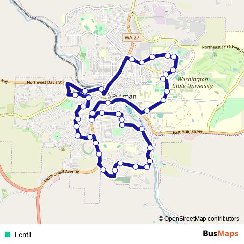 Lentil bus Line Map