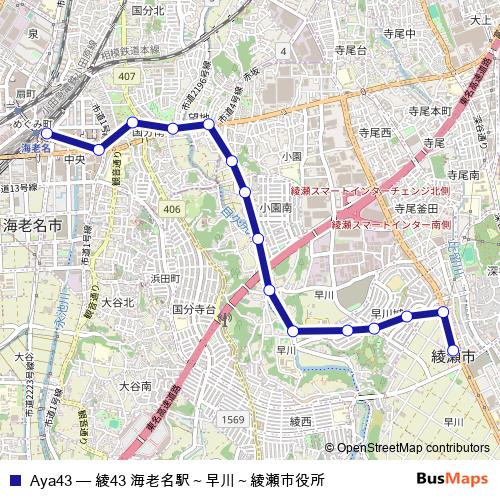 Aya43 bus Line Map