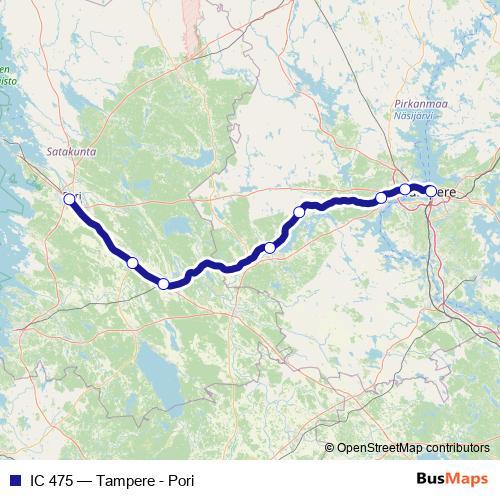 IC 475 rail Line Map
