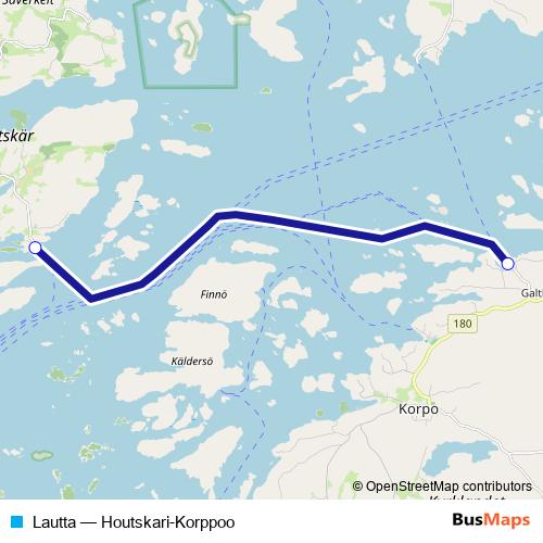 Lautta ferry Line Map