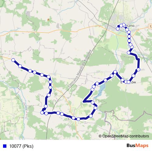 10077 (Pks) bus Line Map