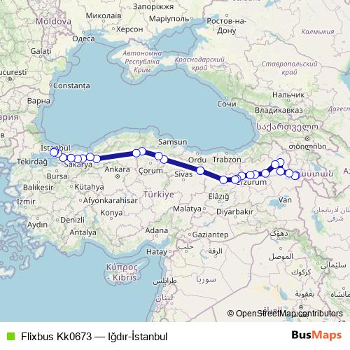 Flixbus Kk0673 bus Line Map