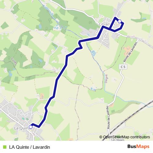 LA Quinte / Lavardin bus Line Map