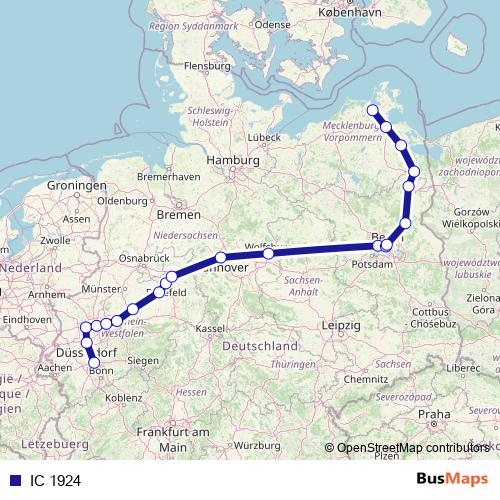IC 1924 rail Line Map