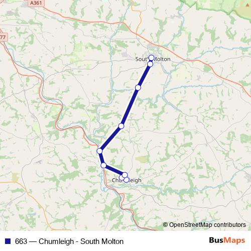 663 bus Line Map