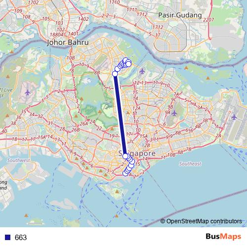 663 bus Line Map