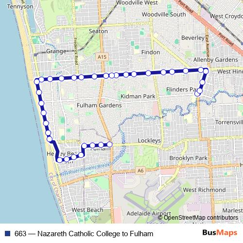 663 bus Line Map