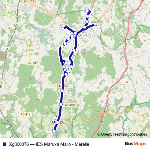 Xg800076 bus Line Map