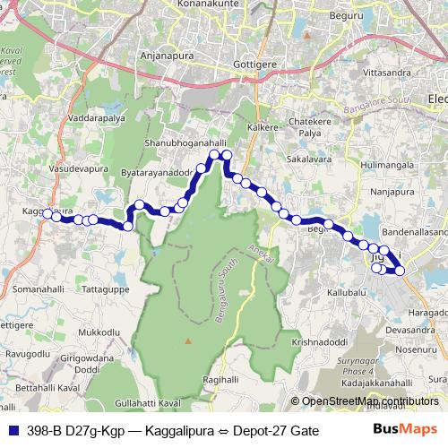 398-B D27g-Kgp bus Line Map