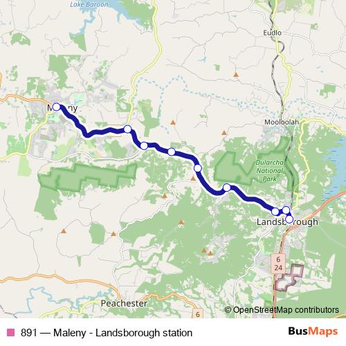 891 bus Line Map