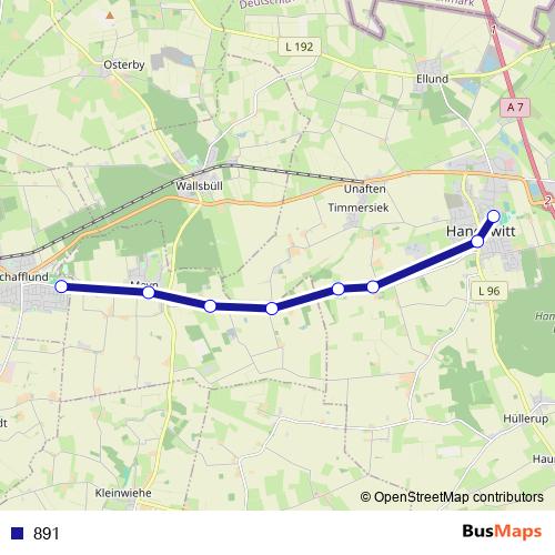 891 bus Line Map