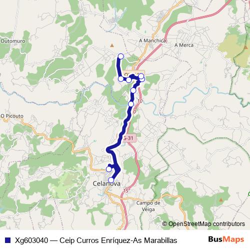 Xg603040 bus Line Map
