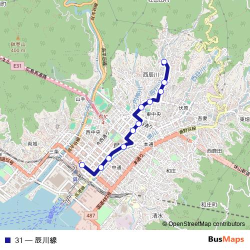 31 bus Line Map