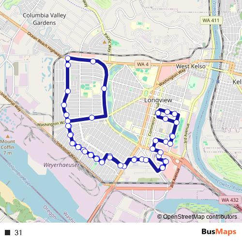 31 bus Line Map