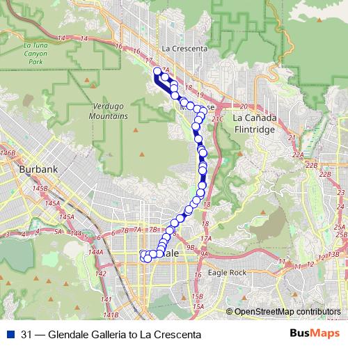 31 bus Line Map