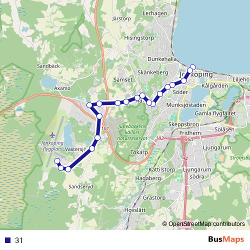 31 bus Line Map