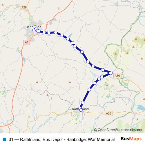 31 bus Line Map