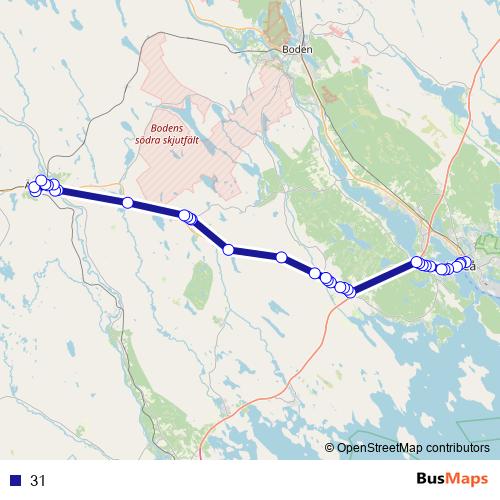 31 bus Line Map
