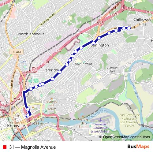 31 bus Line Map
