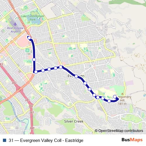 31 bus Line Map