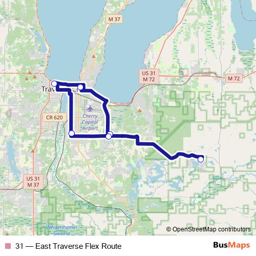 31 bus Line Map