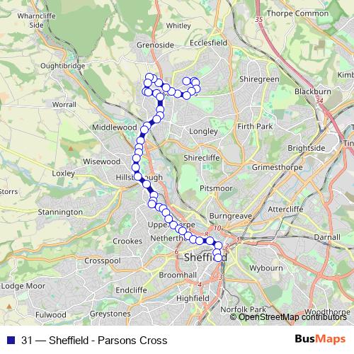 31 bus Line Map
