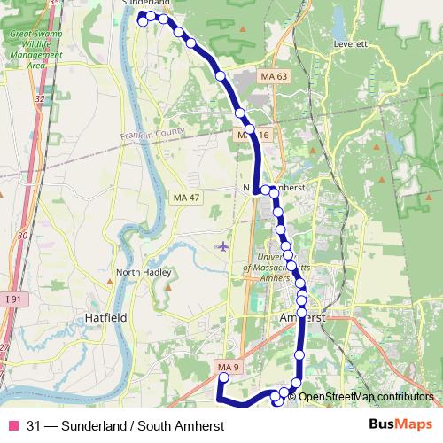 31 bus Line Map
