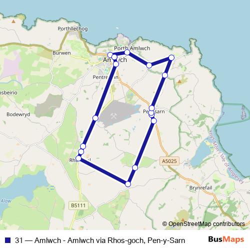 31 bus Line Map