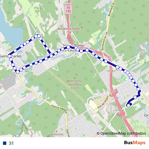 31 bus Line Map